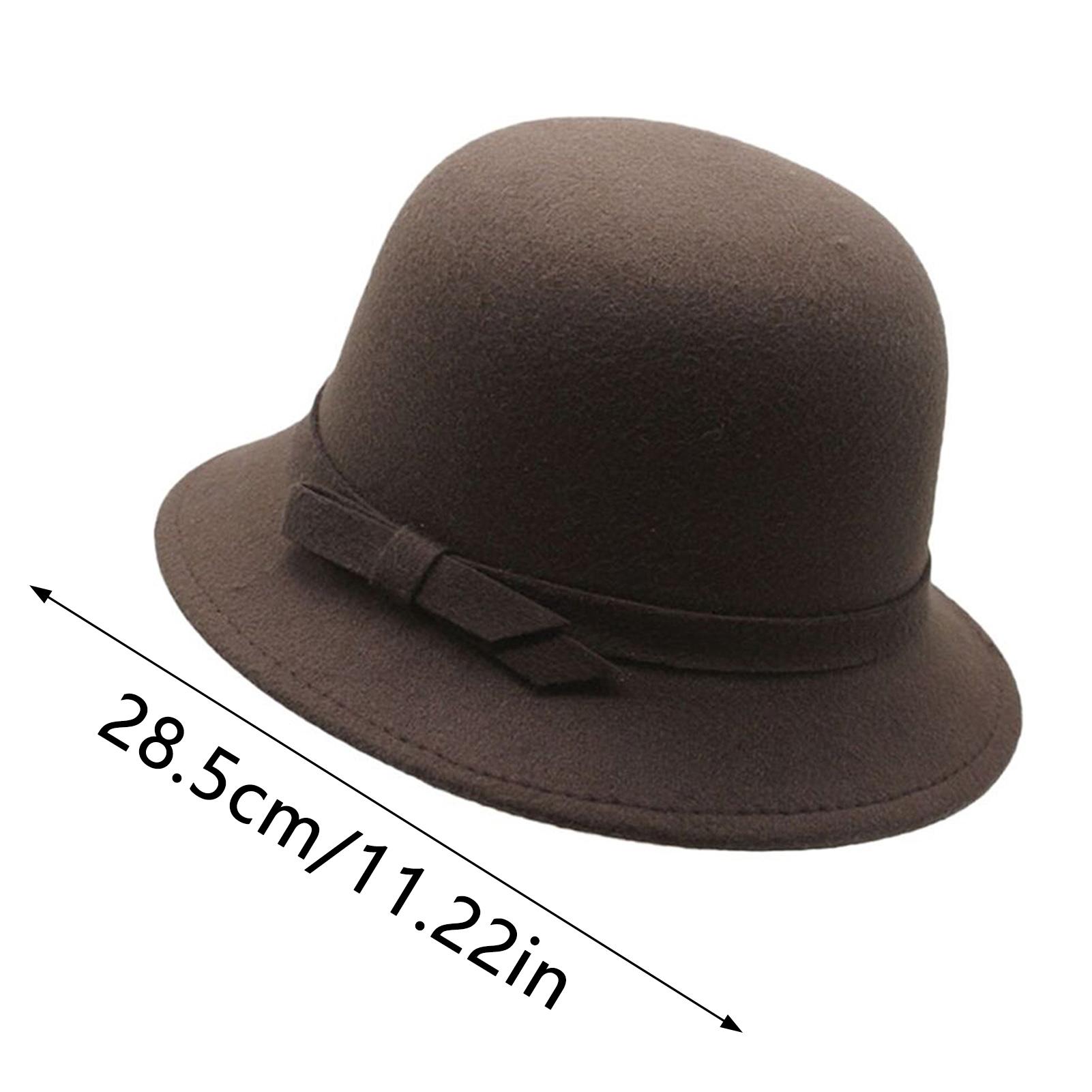 

Summer Hats French Warm Bucket Hat Large Brim Bell Crown Flatters Face Shape for Women Daily Commute Vacations Autumn Winter