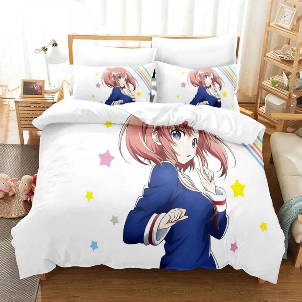 Anime Engaged To The Unidentified Beding Set Young Boys Young Girls Twin Quen Sized Dimensions Soft Duvet Cover Pilowcase Bed Children Kids Adult