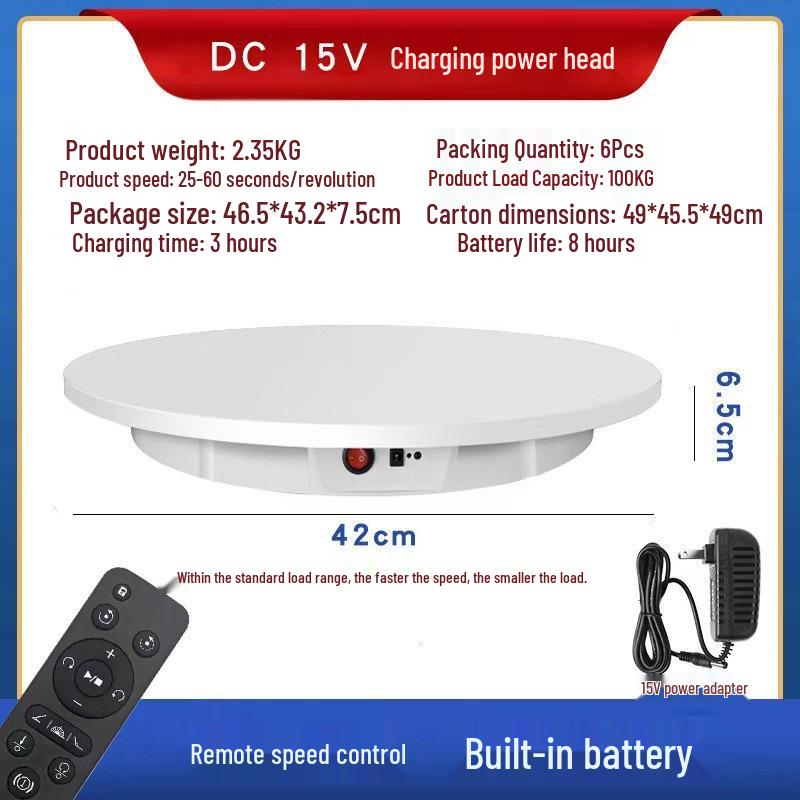 High-Capacity Electric Rotating Display Stand for Photography and Video