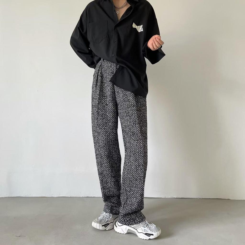 Meillard-Stil Bügelfreie Tweed Straight-Leg Freizeithose für Herren