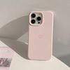 Korean Style Minimalist Pink Heart Phone Case For iPhone 11 12 13 14 15 16 17 Pro Max 16 Plus Shockproof Soft Silicone Cover