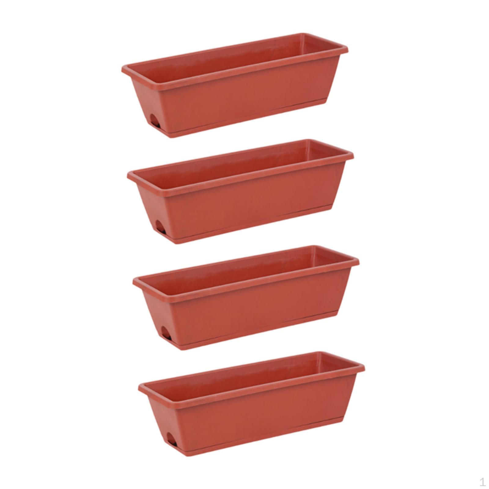 

Набор из 4 прямоугольных ящиков для посадки овощей и цветов с поддонами M