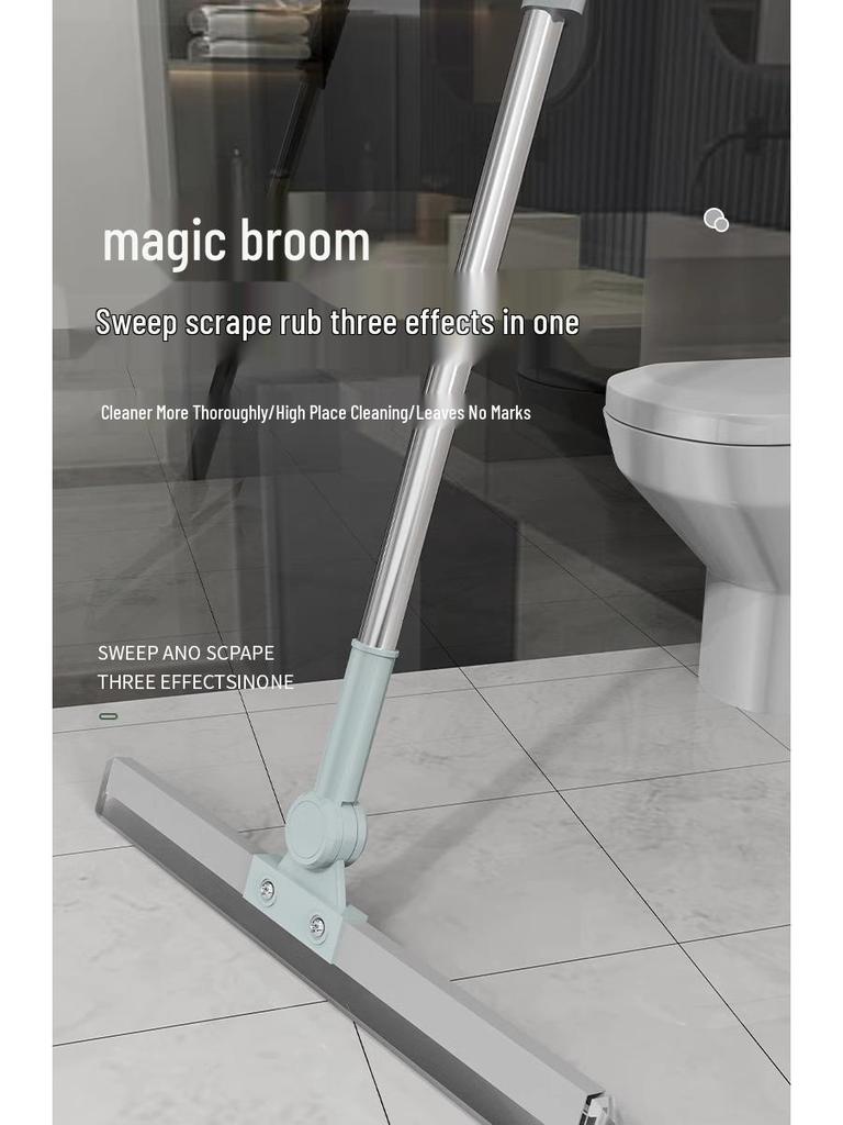 Magic Dual-Use Silicone Mop: One-Wipe Clean for Bathroom & Toilet Floors