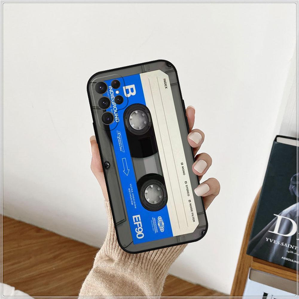 Magnetic Radio tape Cassette Phone Case For Samsung Galaxy S24 Case S22 S21 S20 S23 Ultra Fe S10 S9 S8 Plus 4G 5G Silicone Cover