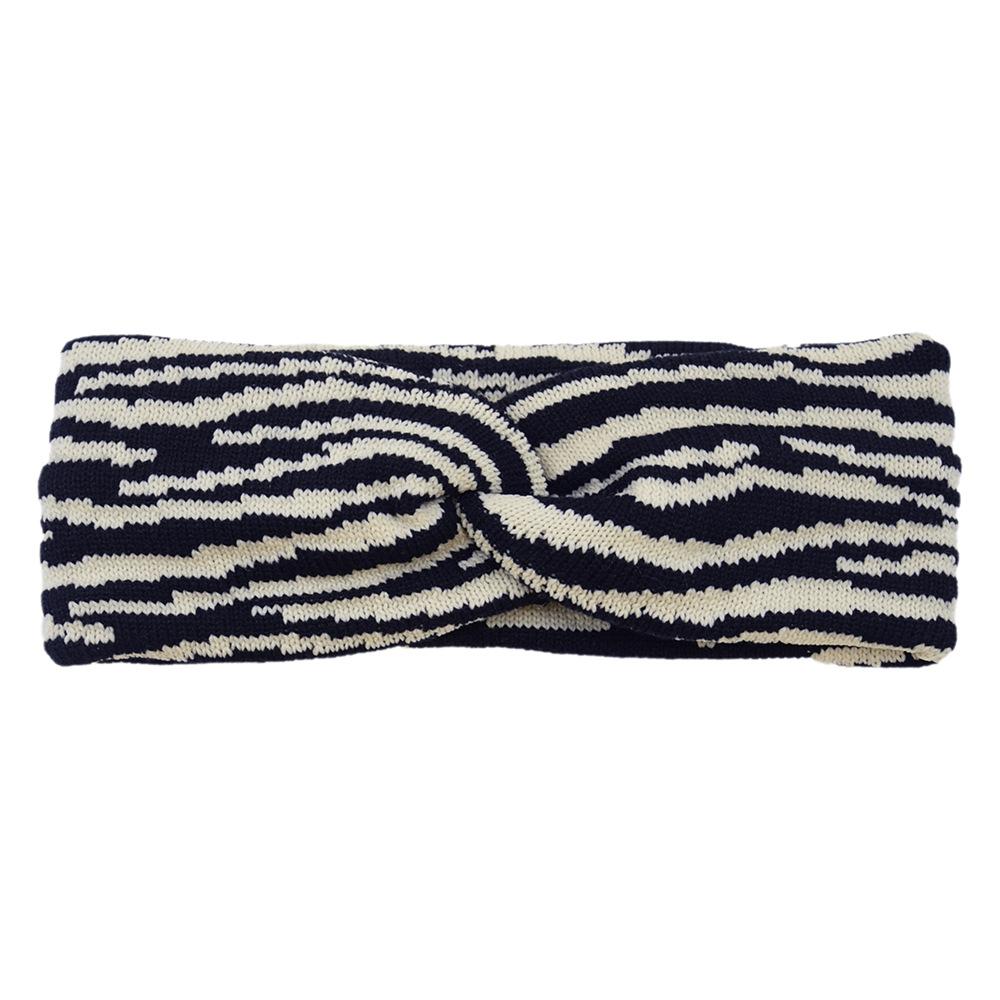 Striped Knit Headband for Women Crochet Ear Warmer Soft Warm Turban Headwrap Stretch Headbands Winter Hair Accessories
