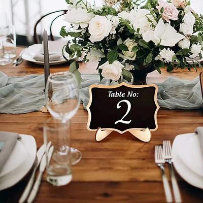 10 Stück Kreidetafel-Etiketten mit Staffelei Mini-Kreidetafel-Schilder Holz-Kreidetafeln für Hochzeiten Geburtstag Nachricht