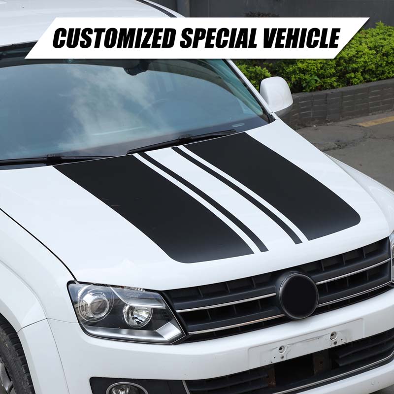 For VW Volkswagen Amarok 2011-2018 PVC Car Front Hood Panel Trim Sticker Post Vinyl Stickers Decoration Accessories