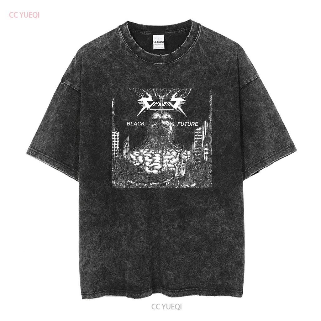 Vektor Black Future V1 Albumcover T-Shirt WEISS Größen S 5XL lange Ärmel Vintage Gewaschenes Weiches Oberteil für den Alltag Unisex