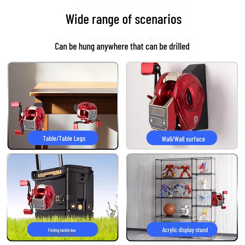Popular Fishing Reel Wall Mount for Baitcasting & Spinning Reels