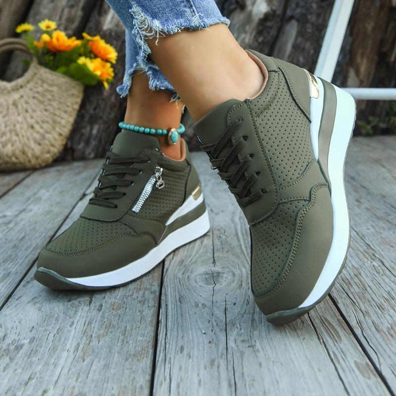 Plus Size Sneakers Fall 2025 New Platform Lace-up Comfortable Running Shoes for Women