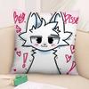 Cartoon B-Boykisser Silly Cat Pillow Case Square Double‑Sided Print Cushion Case For Sofa Home Bedchamber Decor Gift