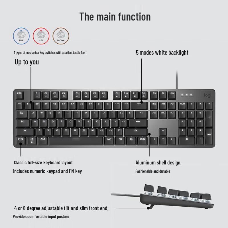 Logitech K845 Wired Mechanical Keyboard