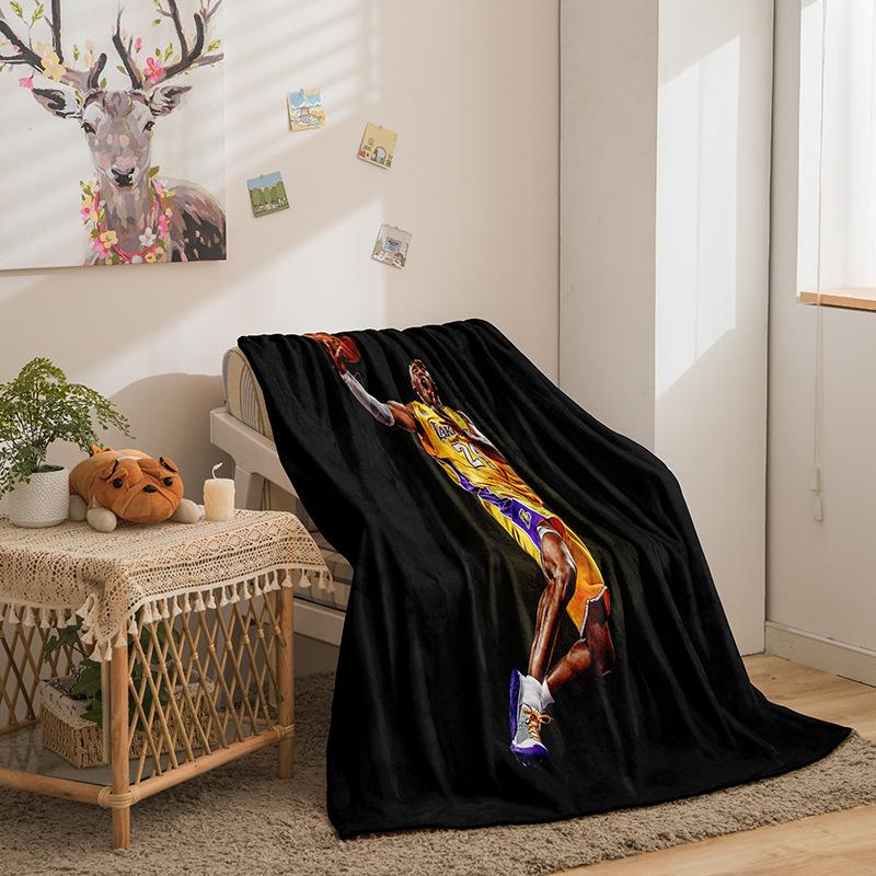 Basketball Star Series Flannel Blanket 3D Printed Sofa Blanket Thickened Blanket