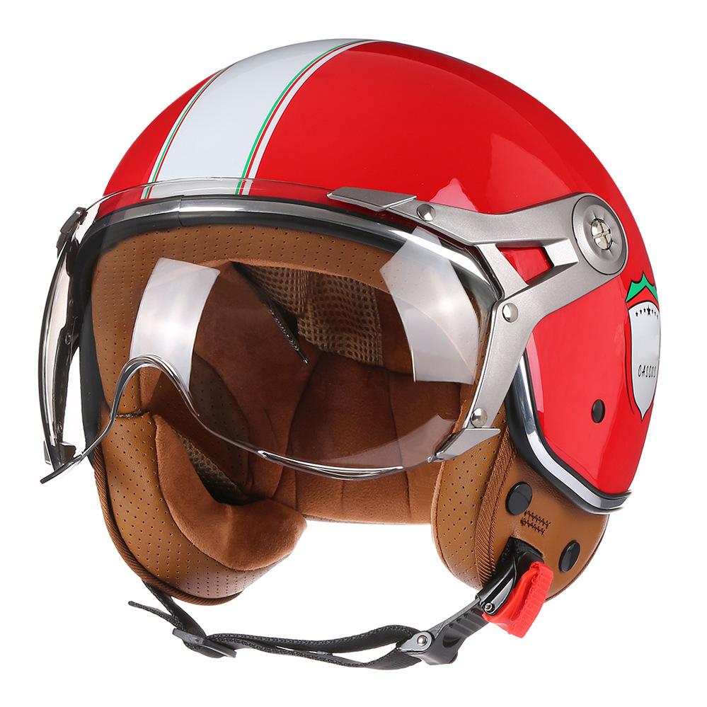Motorcycle Helmet Retro Capacetes Moto Helmet Vintage Capacete De Moto Open Face Helmet Scooter Casco Moto DOT Certification