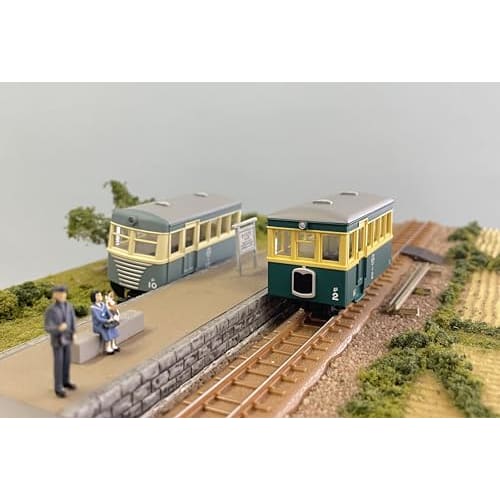 Railway Collection Tetsuro Narrow Gauge 80 Nekoya Line Ji10 New Paint/Ji2 Two-Tone Cream/Green Diorama Supplies