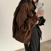 Retro Wildlederjacke Damen Herbst und Winter Kleine High-End Kurze Jacke Top Trend