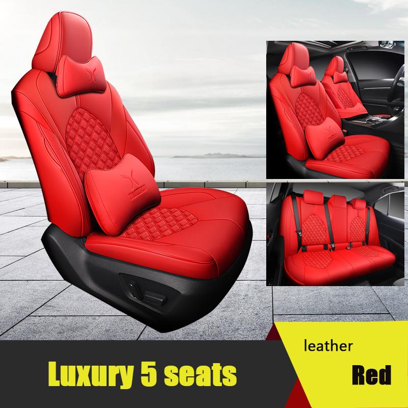 Custom Car Seat Covers For Toyota Camry Hybrid  2018- 2025 Interior Accessories Faux Leather All-Weather Protection