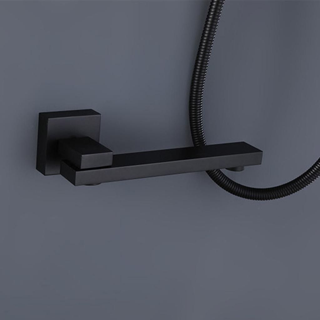 Practical 180 Degrees Rotating Bathtubs Faucet Wall Mounted Sturdy Stainless Steel Shower Spouts Systems Daily Use