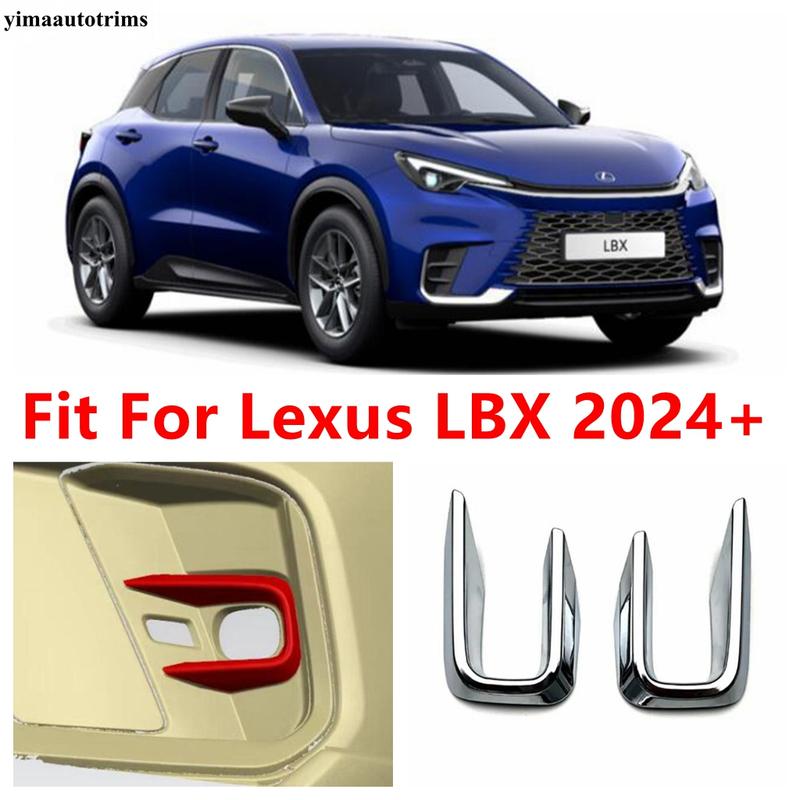 

Car Front Bumper Fog Lights Lamps Frame Decor Cover Trim ABS Chrome Accessories Exterior Refit Kit For Lexus LBX 2024 2025 2026