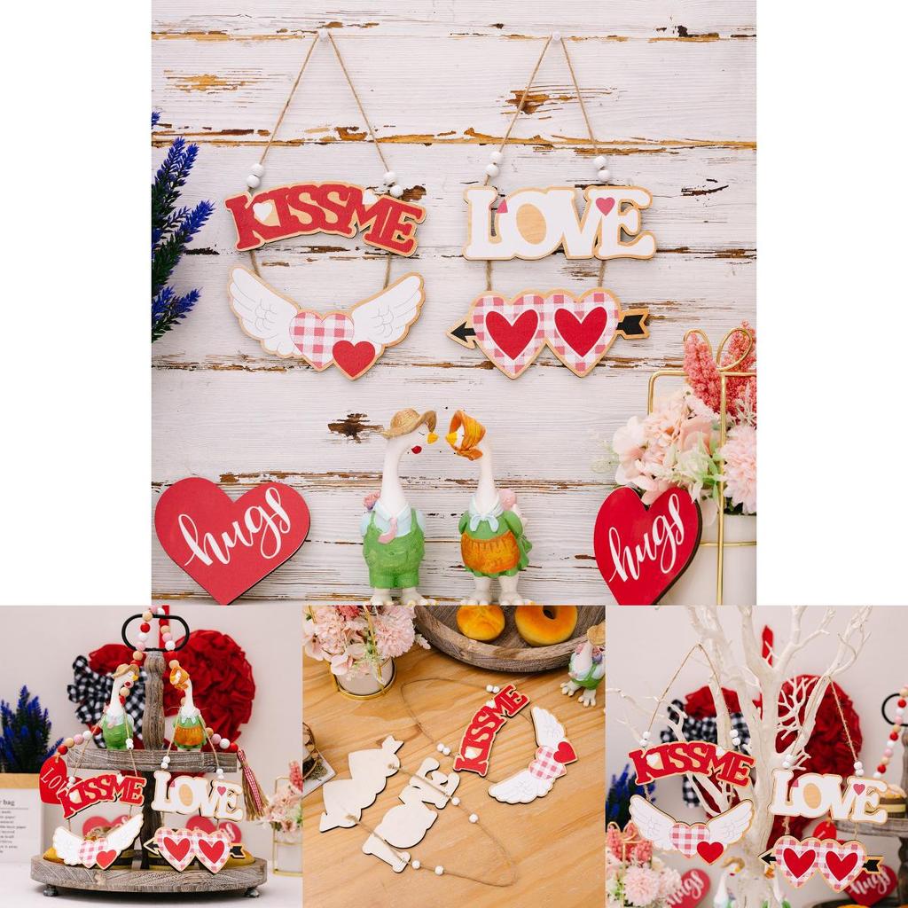 Charming Wooden Love Cupid Hanging Decoration For Romantic Valentine's Day Decor