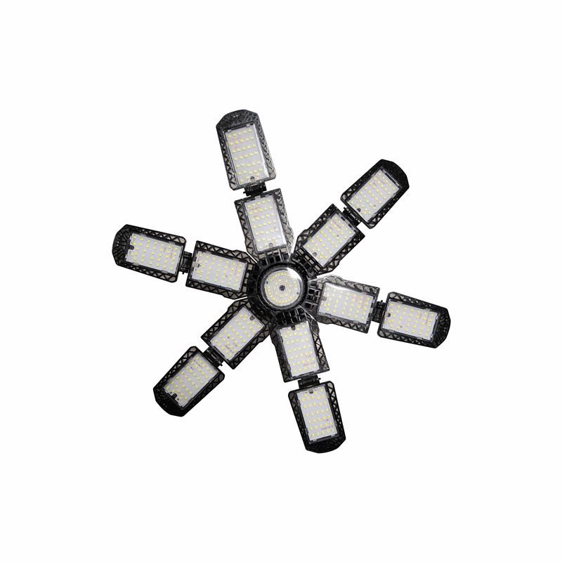 2023 King Kong Deformable LED Garage Light, 5+1 Folding High-Wattage Warehouse Bulb