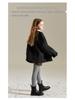Girls' 2025 Double-Sided Wool Coat - Winter Warm, Collarless, Loose-Fit Layering Coat