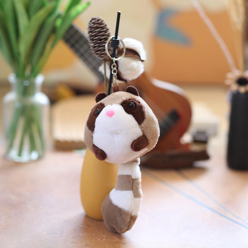 

Милый милый маленький енот кулон плюшевая игрушка кукла маленькая панда сумка подвесной брелок кукла кукла 13cm
