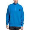 Adidas Solid Color Zip-Up Knit Sweater Men Tops Blue IA2499