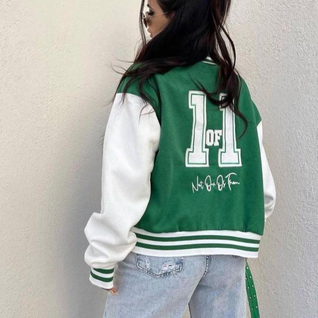 Uformell mote trykt sweatshirt fortykket topp langermet baseballuniform