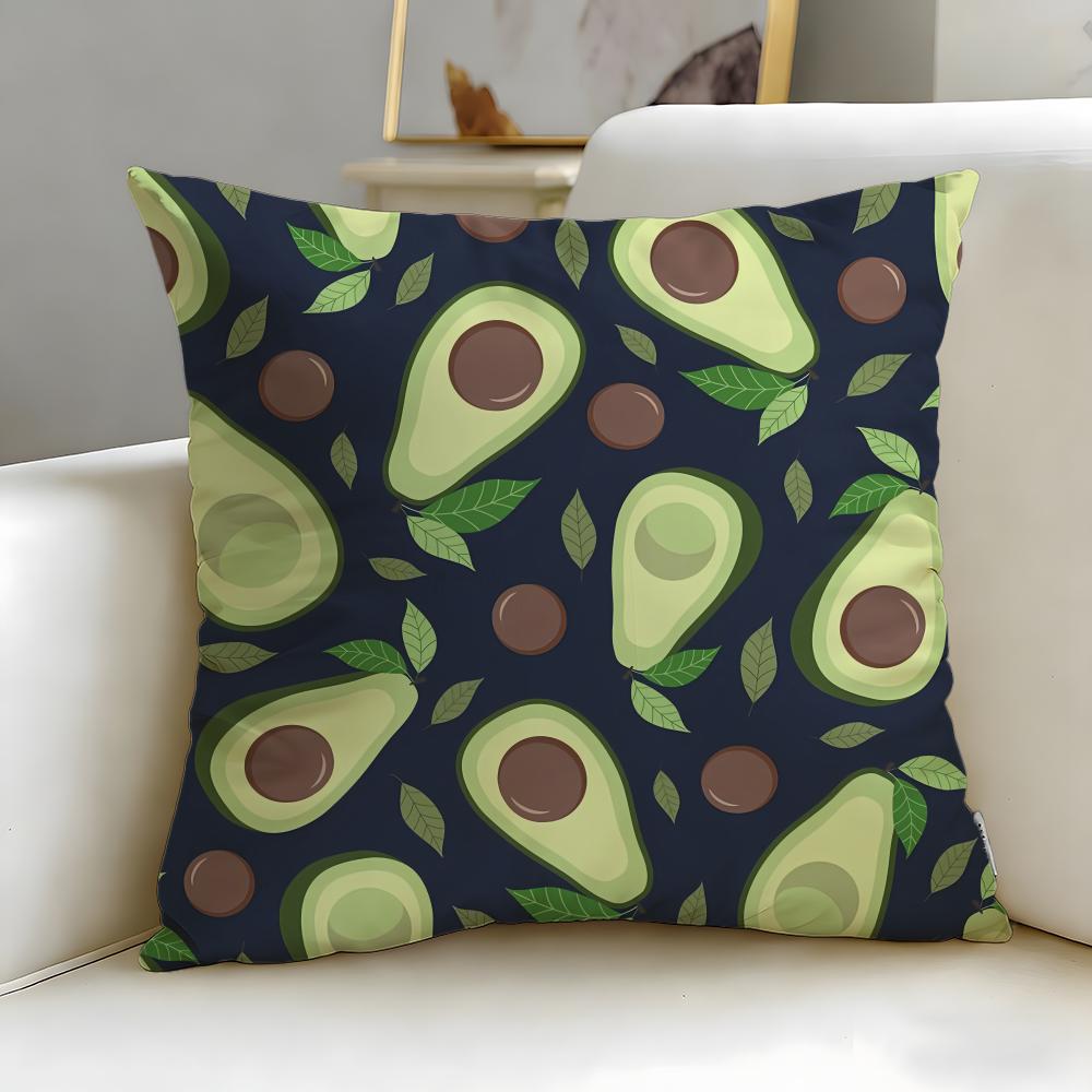 classic food Avocado Cushion Cover Soft EasyWash Pillow Case Versatile for Couch Bed Travel and Office
