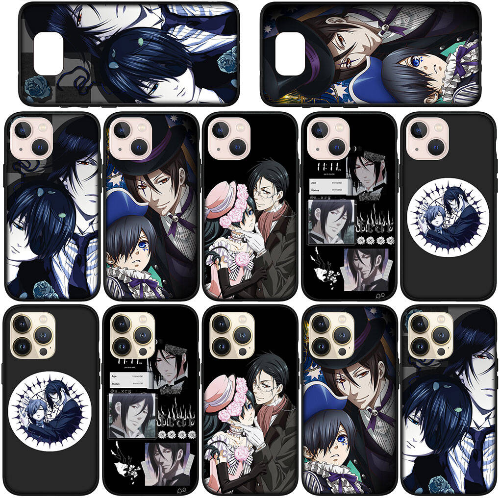 Phone Case for Samsung Galaxy S25 S23 S22 S21 S24 Ultra FE A05 A06 A15 A16 A36 A37 A35 A34 A54 A55 A56 A57 A25 A26 A53 A17 Comics Black Butler Cover