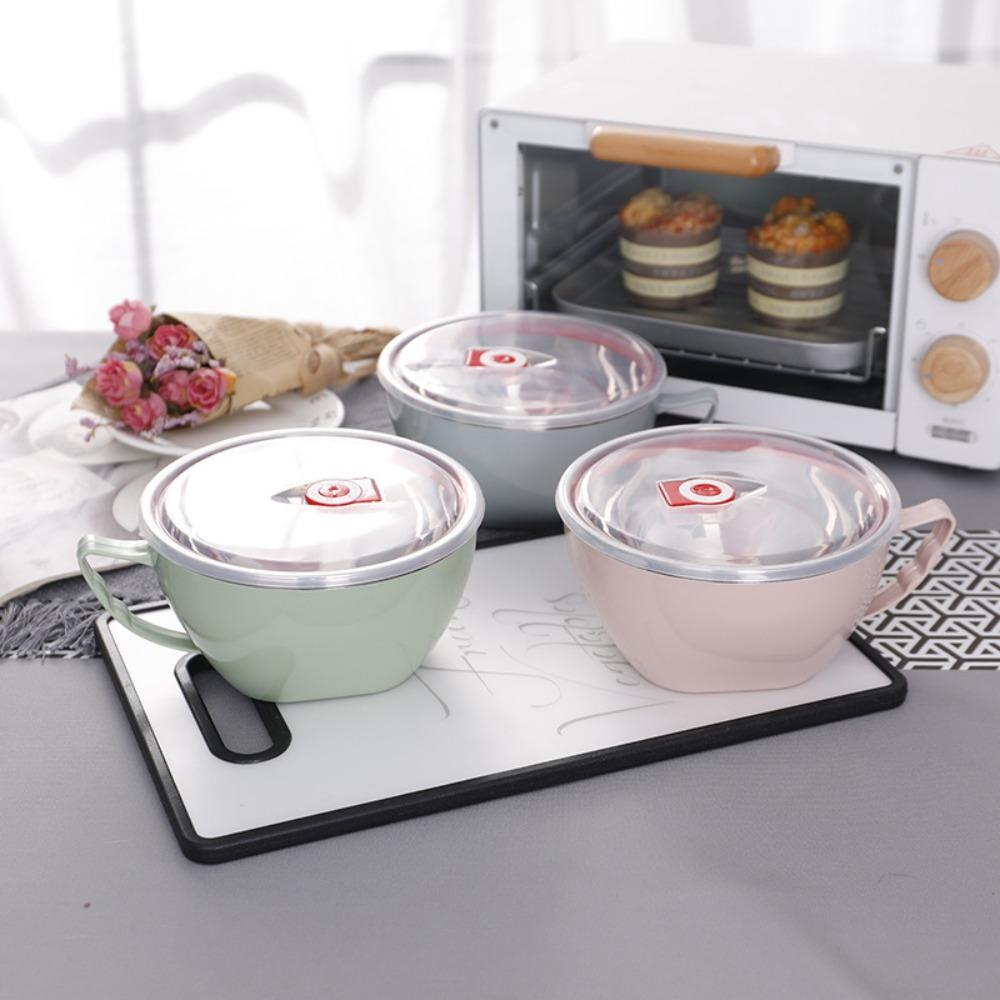 Double-layer Insulation Instant Noodle Bowl Stainless Steel Rice Bowl Soup Bowls   Rice Soup Noodle