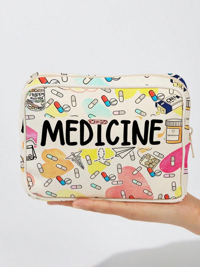 1PC Large Capacity Medicine Bag Travel Portable Medical Bag Home Medicine Storage Bag Set Portable Outdoor First Aid Kit