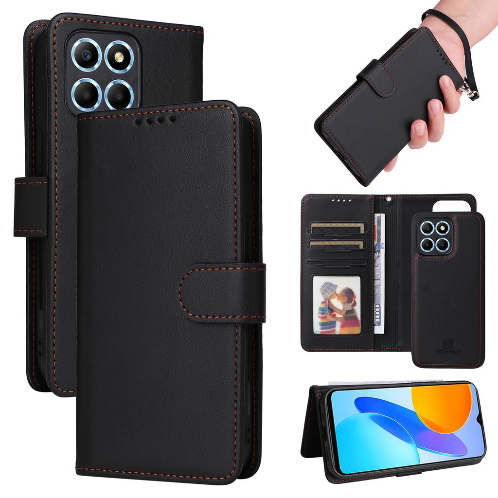 For Honor X8 5G/X6 4G/Play6C 4G/X6s 4G/70 Lite/X8a 5G Magnetic Case BETOPNICE Detachable PU Leather Phone Cover with Strap