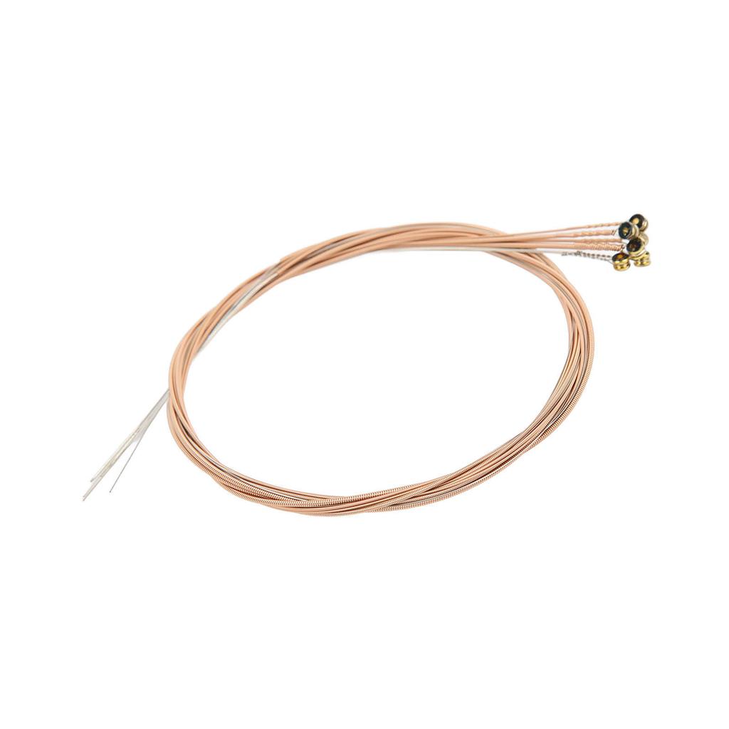 6 Stück Akustikgitarrensaiten Ersatz Beschichtet Rostfrei Wickelsaiten mit Kugelkopf