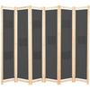 6-panel Room Divider 240 X 170 X 4 Cm Fabric