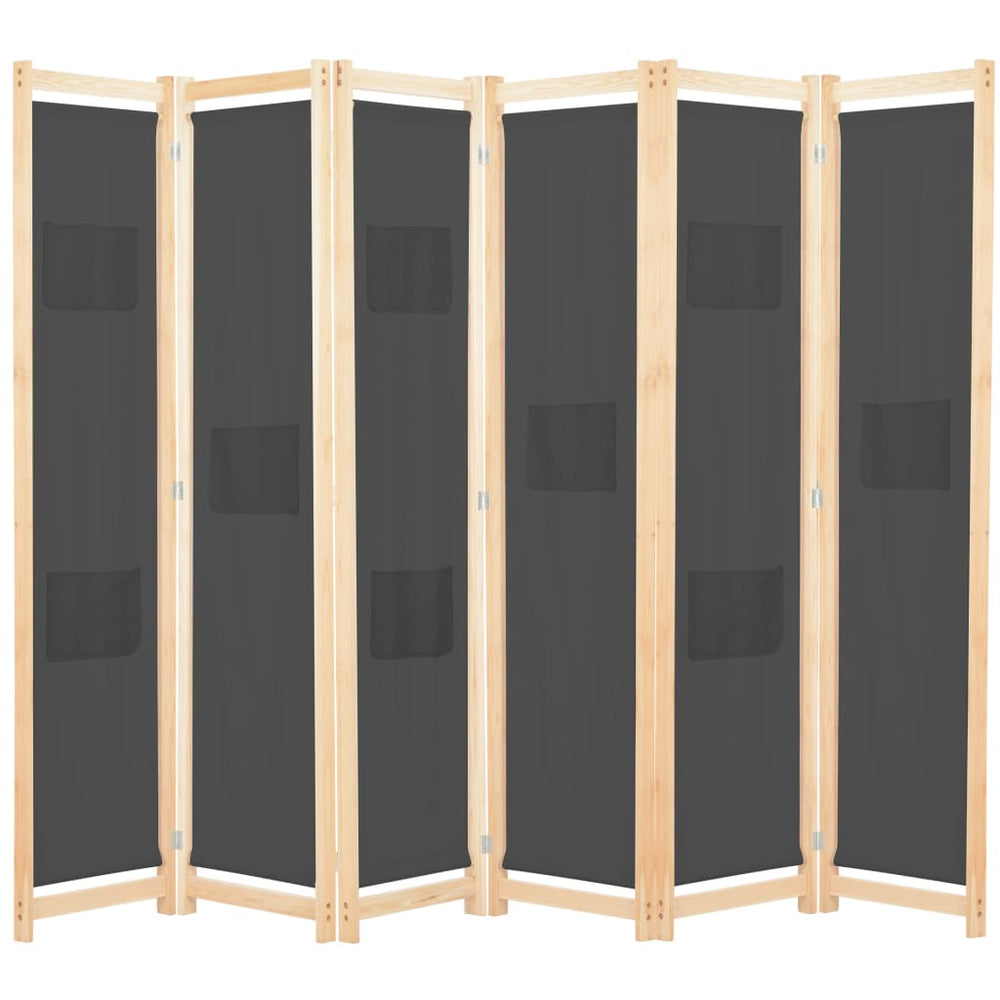 6-panel Room Divider 240 X 170 X 4 Cm Fabric