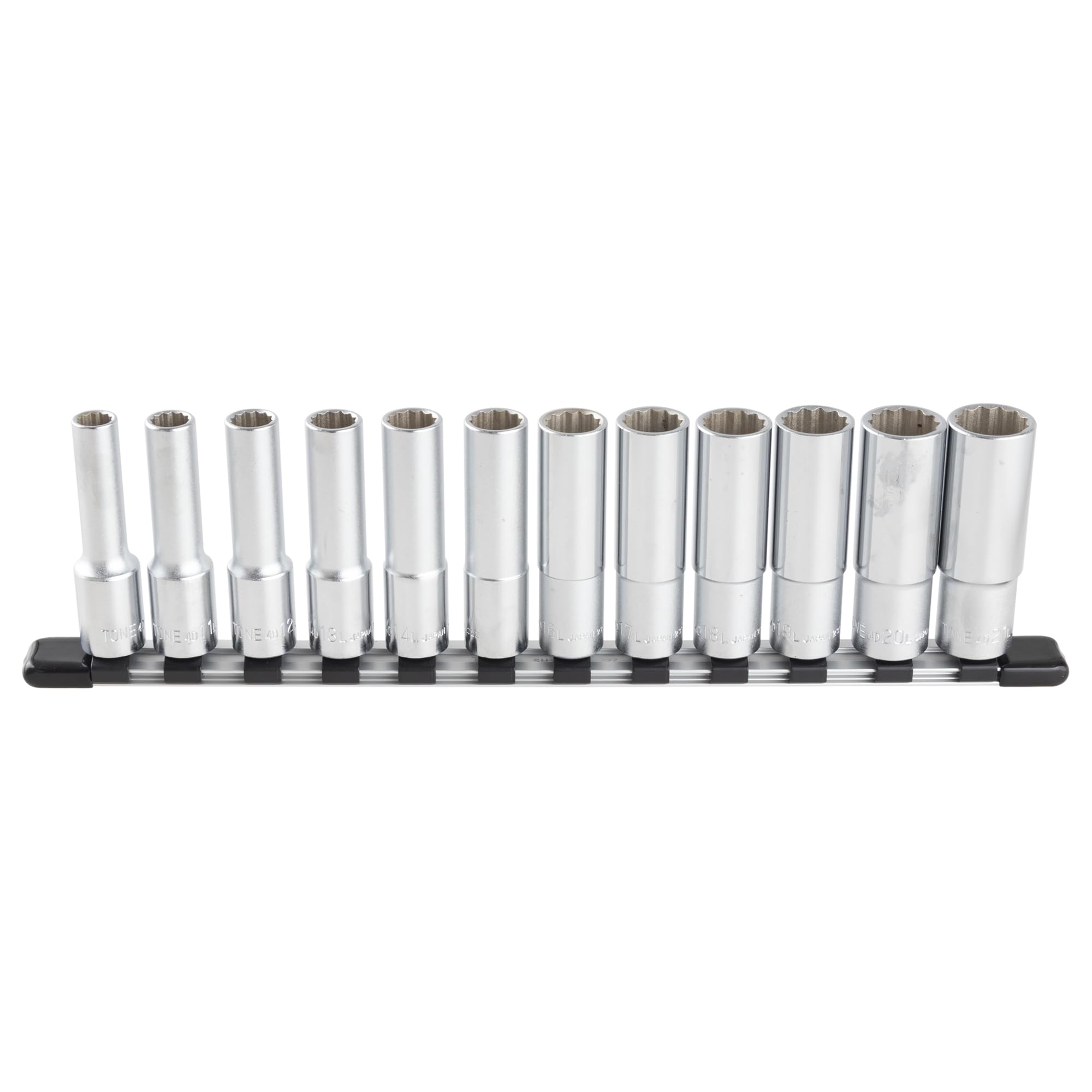 

TONE HDL412 Deep Socket Set with Set (12-Point Holder), 12.7mm (1/2 ) Drive, 12-Piece
