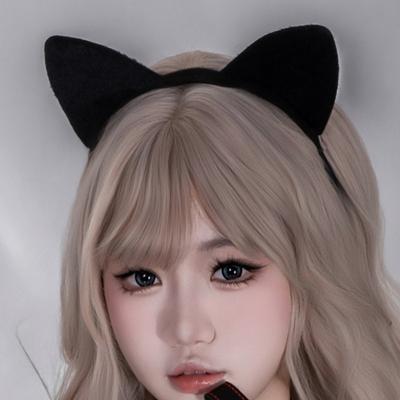 Internet Celebrity Cute Cat Rabbit Ears Headband Sex Accessories Halloween Party Costume Pussy Headgear Black