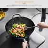 32cm 0-Coating Cast Iron Stir-Fry Wok