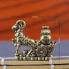 2027 Chinese Zodiac Goat Brass Figurine Polished Handmade Lucky Sheep Statue Ornament for Living Room Shelf Decor New Year Gift