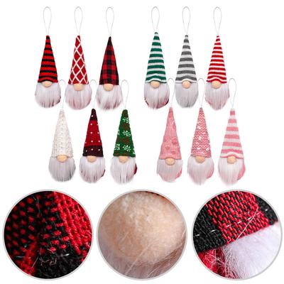 Knitted Faceless Gnome Hangings Christmas Decoration Doll Ornament