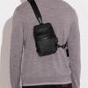 New COACH Gotham Elegant Calfskin With Coated Canvas One Shoulder Crossbody Sling Bags Mini Men's Black CC091-CHR