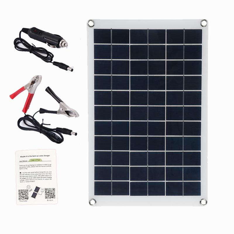 100W 18V/5V Boat Charger Outdoor Battery Supply Solar Panel Kit Solar Cell USB Solar Panel with Controller For Car Yacht Battery