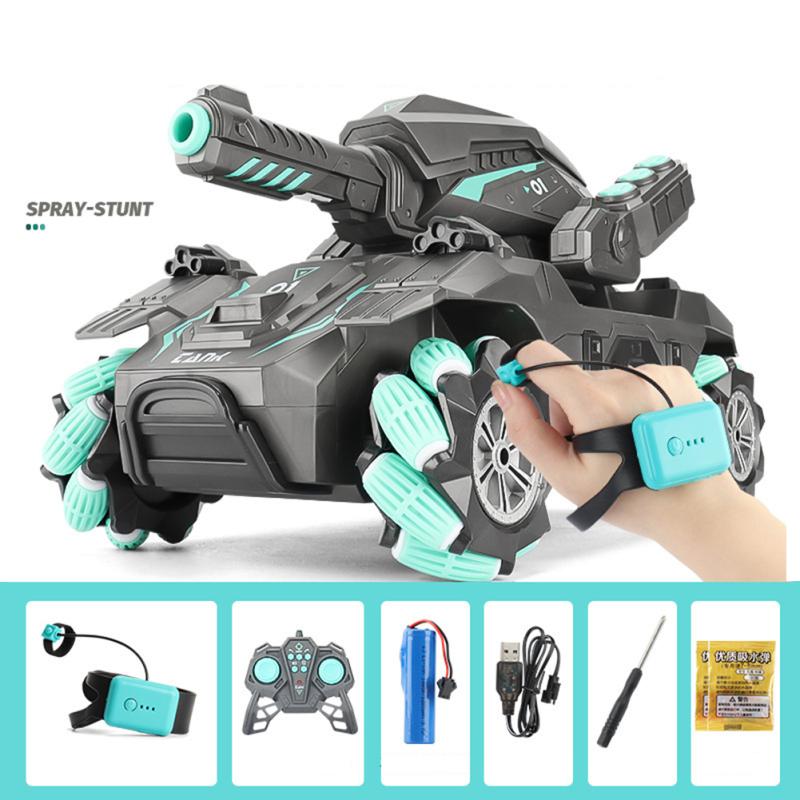 2.4g Remote Control Tank Car Gesture Sensing 360 Degree Rotation Drift Water-bomb Tank Car Toy For