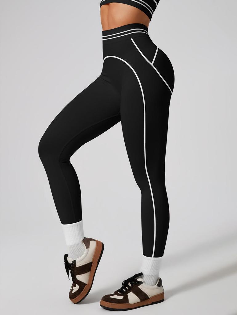 WF1326 Ärmelloses Sporttop & High Waist Bauchkontrolle Yoga-Set