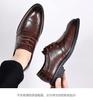 2025 Spring New Men's Lace-up Fashion Leather Shoes Business Formal Dress Shoes for Men Spring Autumn Solid Color Wedding Shoe