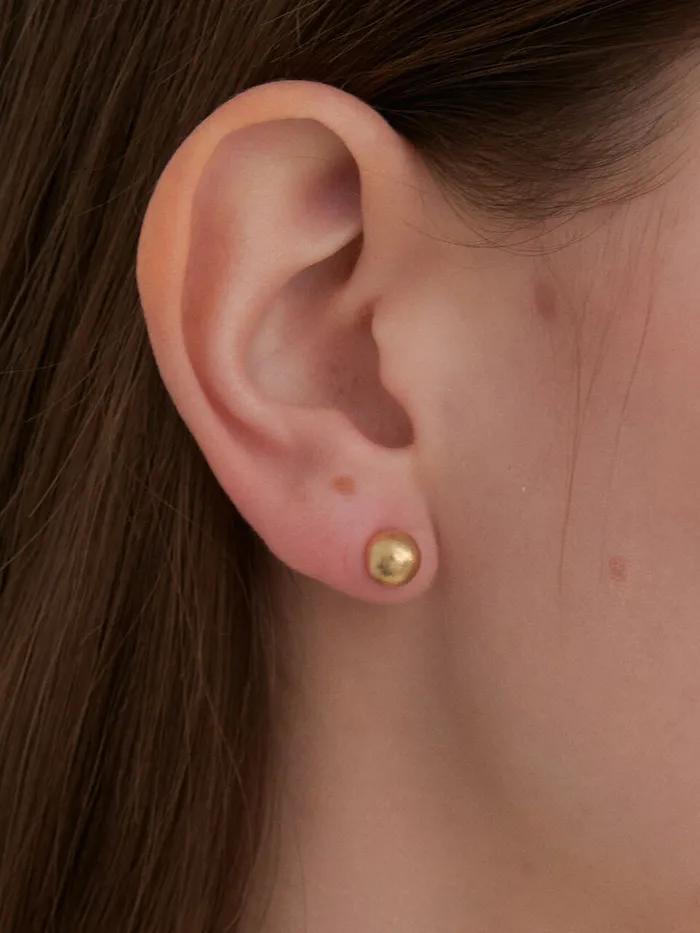 MATTE DAMAGE CIRCLE EARRING_S JE028
