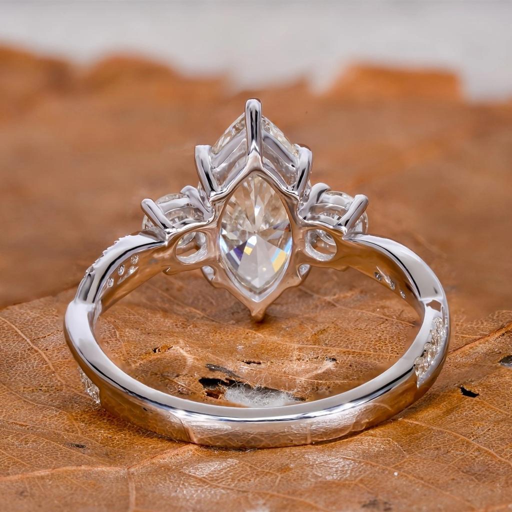 Temu Jewelry Temperament Big Horse Eye Zircon Ring Fashion Engagement Women Diamond Ring