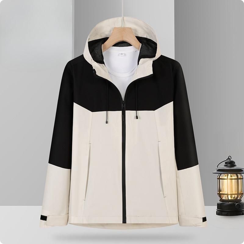 Single-stroke Casual Sports Jacket Outdoor Single-layer Hooded Jacket Men's New Windproof Waterproof and Thermal Jacket